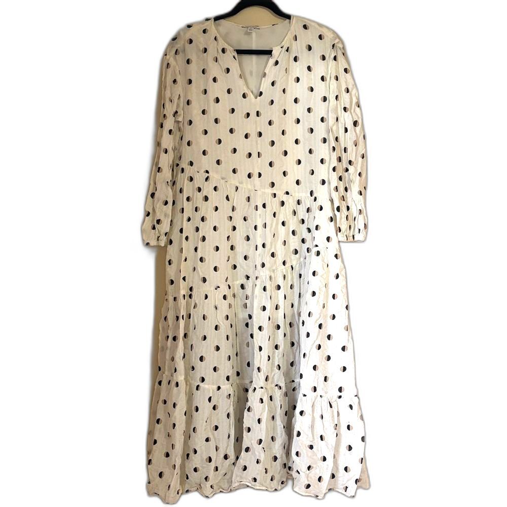 Nordstrom Two-tone Dot Cotton Dress